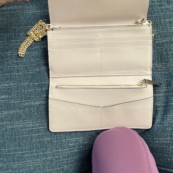 Michael Kors Cream and Gold Clutch Wristlet
